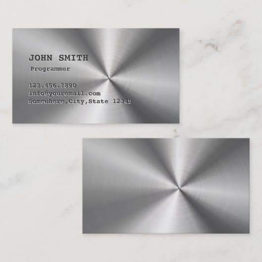 Coole Imitat-rostfreier Visitenkarte (Vorne/Hinten)