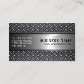 Coole Imitate aus Graustahl, Metall-Diamantplatten Visitenkarte (Rückseite)