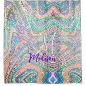 Coole Imitate Glitzer aus Marmor Duschvorhang (Vorderseite)