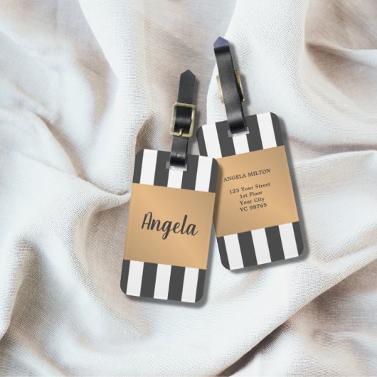 Coole Imitate Graue Streifen Gepäckanhänger