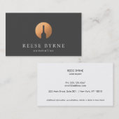 Coole Imitate Kupferweinflasche Logo Sommelier Gra Visitenkarte (Vorne/Hinten)