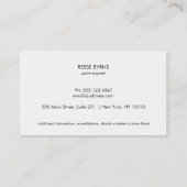 Coole Imitate Kupferweinflasche Logo Sommelier Gra Visitenkarte (Rückseite)