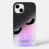 Coole Imitate Lashes Schwarzer Glitzer Ombre