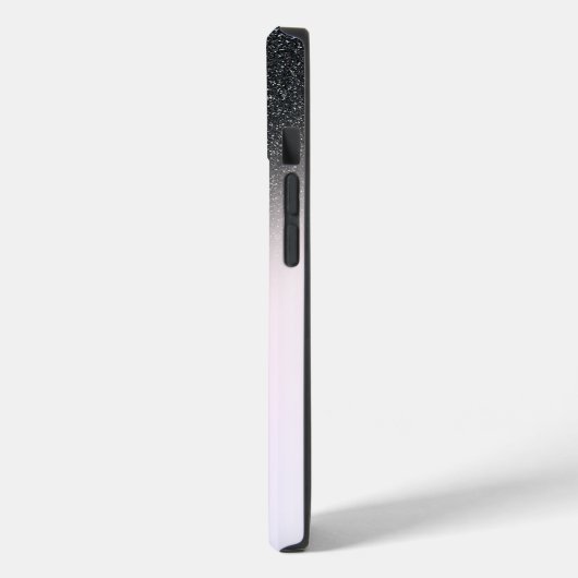 Coole Imitate Lashes Schwarzer Glitzer Ombre Case-Mate iPhone Hülle (Rückseite / Links)