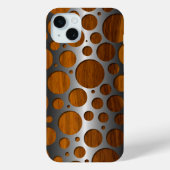 Coole Imitate Metal Moderne Holzkörnmuster Case-Mate iPhone Hülle (Rückseite)