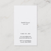 Coole Imitate Silberfolie und schwarz gestreift Mo Visitenkarte (Rückseite)