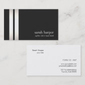 Coole Imitate Silberfolie und Schwarz Streifen Mod Visitenkarte (Vorne/Hinten)