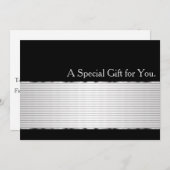 Coole Imitate Silver Strip Modernes Geschenkgutach (Vorne/Hinten)
