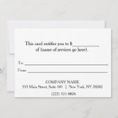 Coole Imitate Silver Strip Modernes Geschenkgutach (Rückseite)