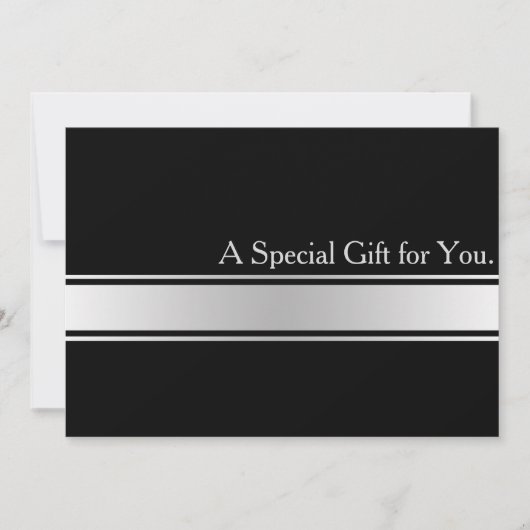 Coole Imitate Silver Strip Modernes Geschenkgutach (Vorderseite)