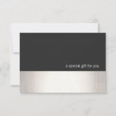 Coole Imitate Silver Strip Modernes Geschenkgutach (Vorderseite)