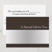 Coole Imitate Silver Strip Modernes Geschenkgutach (Vorne/Hinten)