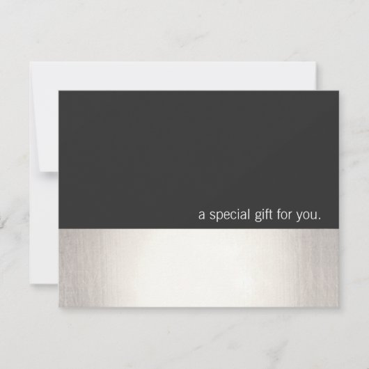 Coole Imitate Silver Strip Modernes Geschenkgutach (Vorderseite)