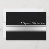 Coole Imitate Silver Strip Modernes Geschenkgutach (Vorderseite)