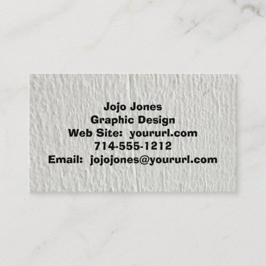 Coole Imitate Weißholz Schwarz Visitenkarte (Vorderseite)