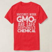 Coole Impfstoffe wirken GVOs Safe Pro Science Scie T-Shirt (Design vorne)