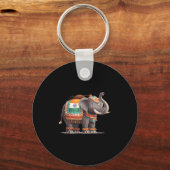 Coole indische Tierkostüme für Elefanten Schlüsselanhänger (Vorderseite)