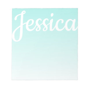 Coole, individuell anpassbare Aquamarine Schleife  Notizblock