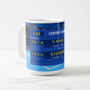 Coole, individuell anpassbare Tennisplatte Kaffeetasse