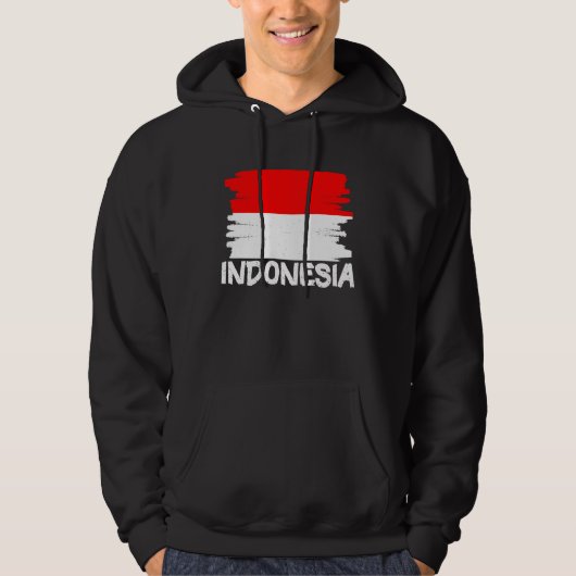 Coole indonesische Flagge Hoodie (Vorderseite)