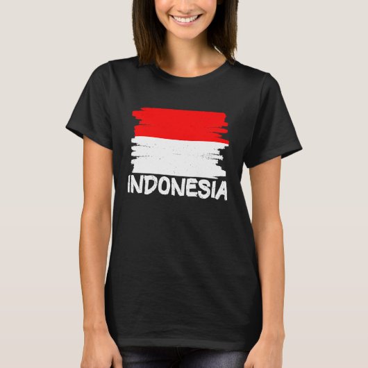 Coole indonesische Flagge T-Shirt (Vorderseite)