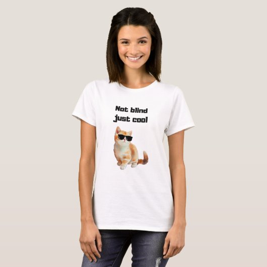 Coole Ingwerkatze mit Brille T-Shirt (Vorne ganz)