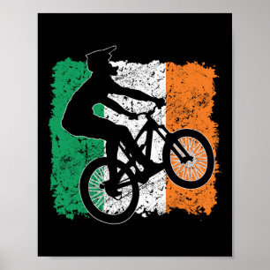 Coole Irland-Flagge Vintage-Irische-Flagge Mtb Mou Poster