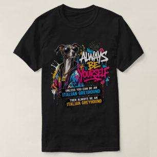  Coole Italian Greyhound Graffiti Streetwear Kunst T-Shirt