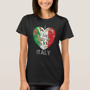 Coole italienische Flag Karte Herzstück Italien Gr T-Shirt