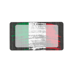 Coole italienische Flagge Adressaufkleber