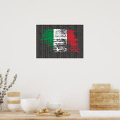 Coole italienische Flagge Poster (Küche)