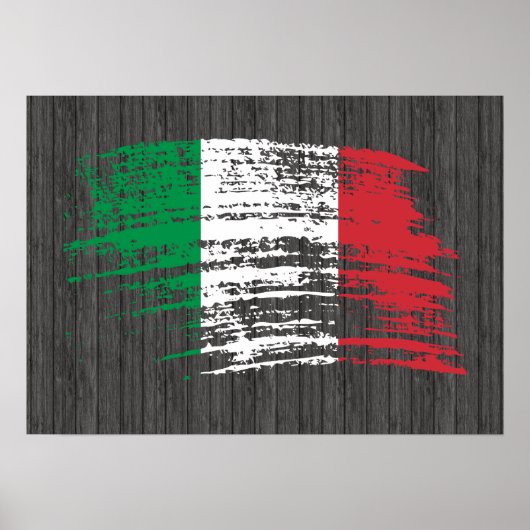 Coole italienische Flagge Poster (Vorne)