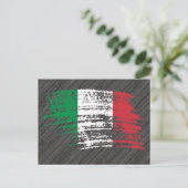 Coole italienische Flagge Postkarte (Stehend Vorderseite)