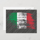 Coole italienische Flagge Postkarte (Vorne/Hinten)