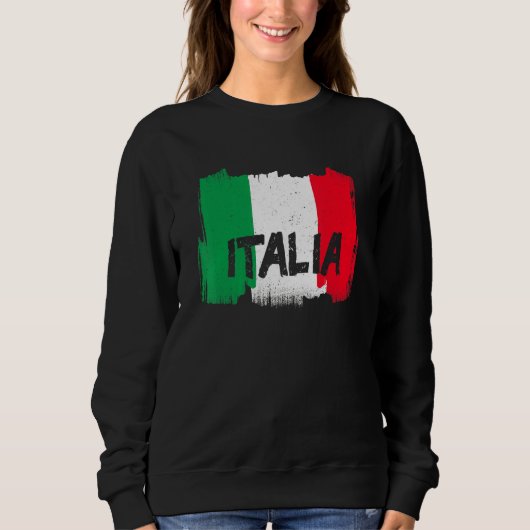 Coole italienische Flagge Sweatshirt (Vorderseite)