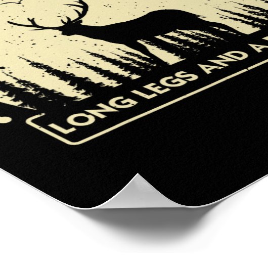 Coole Jagdkunst für Männer Wildli Jagd Poster (Ecke)