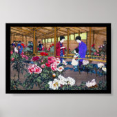 Coole japanische Blumengarten-Szene Poster (Vorne)