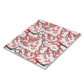 coole japanische Blumenmuster-Keramik Fliese (Seite)