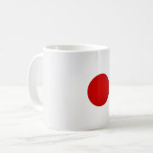 Coole japanische Flagge Kaffeetasse (Vorderseite Links)
