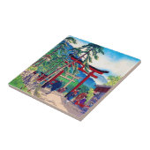 Coole japanische Gebirgstorustor-Leutelandschaft Fliese (Seite)