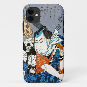 Coole japanische Kriegerheldsamurai-Schädelkunst iPhone 11 Hülle