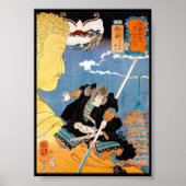 Coole japanische legendäre Heldenkriegerin Samurai Poster (Vorne)