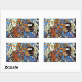 Coole japanische Legendäre Samurai Sanin Warrior A Rechteckiger Aufkleber (Blatt)