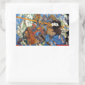 Coole japanische Legendäre Samurai Sanin Warrior A Rechteckiger Aufkleber (Tasche)