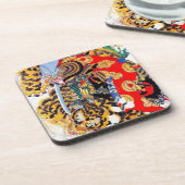 Coole japanische Legendarin Samurai-Kampfkunst Untersetzer (Linke Seite)