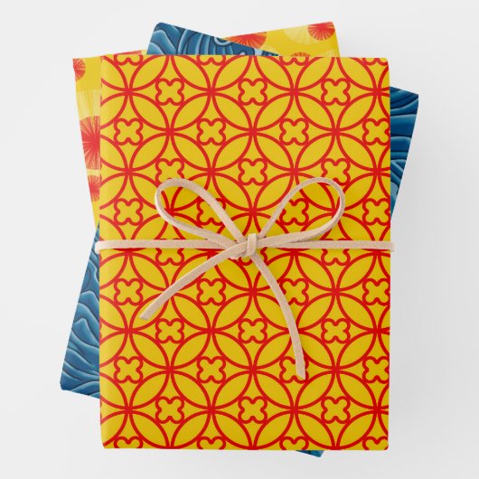 coole japanische Muster Party Wrapping Paper Sheet Geschenkpapier Set (Beispiel)