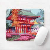 Coole japanische Red Tempel Spring Asano Takeji Mousepad (Mit Mouse)