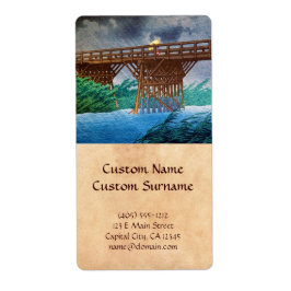 Coole japanische Regenbrücke Fluss Kawase art