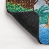 Coole japanische RegenbrückenflußwaldKawase Kunst Mousepad (Ecke)