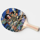 Coole japanische Ukiyo-e-legendäre Kriegerin Samur Tischtennis Schläger (Seitenansicht)